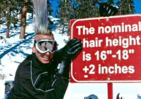 South Lake Tahoe legendary skier Glen Plake is known for his wild hair and daring ski style.