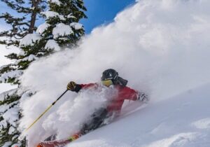 Thanks to record-setting snow totals, there have been numerous powder days this season at Palisades Tahoe and all Tahoe ski resorts.