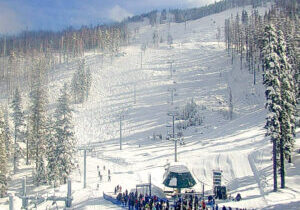 The famed West Bowl at Sierra-at-Tahoe is much wider since the Caldor fire burned many of the resort's trees.