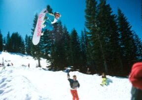 An outlaw group at the time, snowboarders were welcomed by Donner Ski Ranch in 1980.